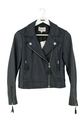 Perfecto cuir  Claudie Pierlot Noir en Cuir, taille S - Seconde Main