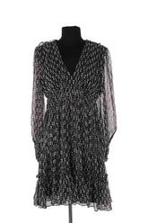 Robe Sandro Noir en Synthétique, taille M - Seconde Main