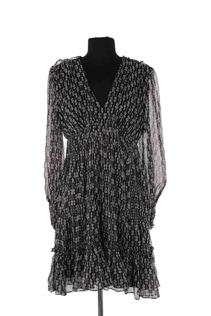 Robe Sandro Noir en Synthétique, taille M - Seconde Main