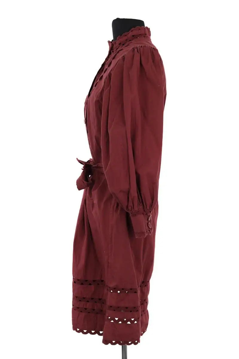 Robe Antik Batik Marron en Coton