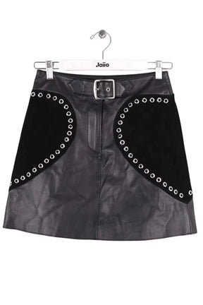 Mini jupe Maje Noir en Cuir, taille M - Seconde Main