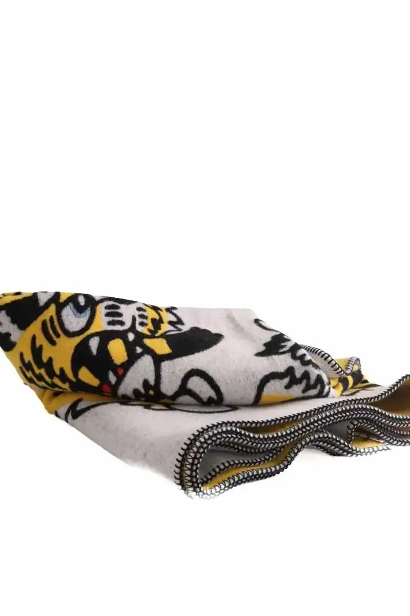 Plaid en laine Kenzo Gris en 