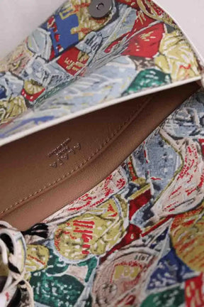 Pochette Alaïa cuir imprime cesar Multicolore en Cuir