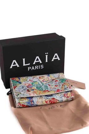Pochette Alaïa cuir imprime cesar Multicolore en Cuir