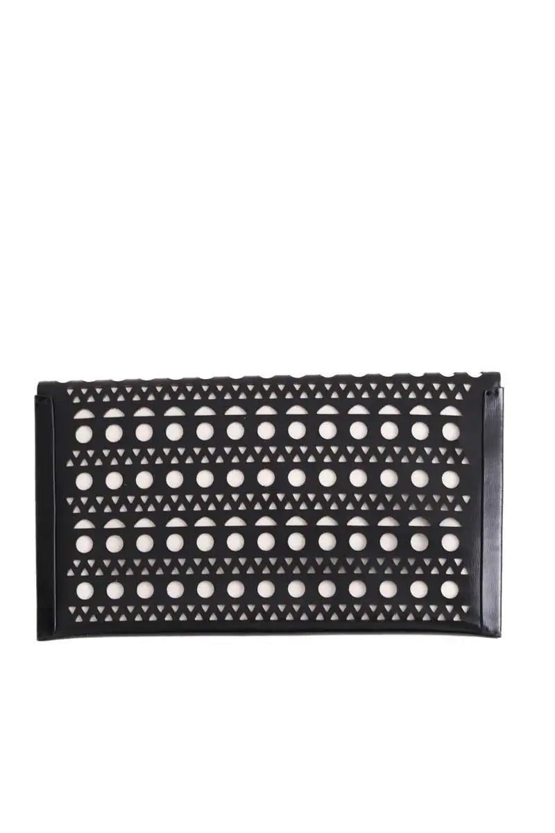 Pochette Alaïa Noir en Cuir