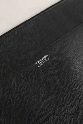 Pochette Armani Noir en Cuir