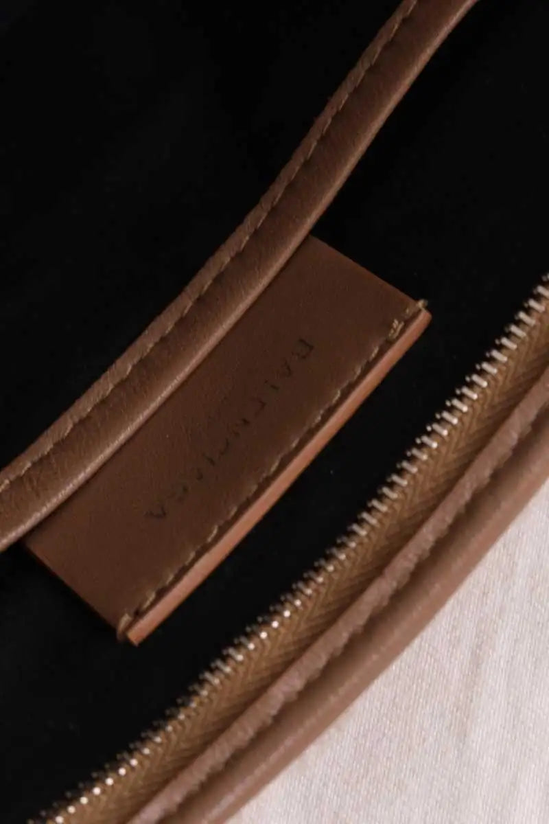 Pochette Balenciaga Camel en Cuir