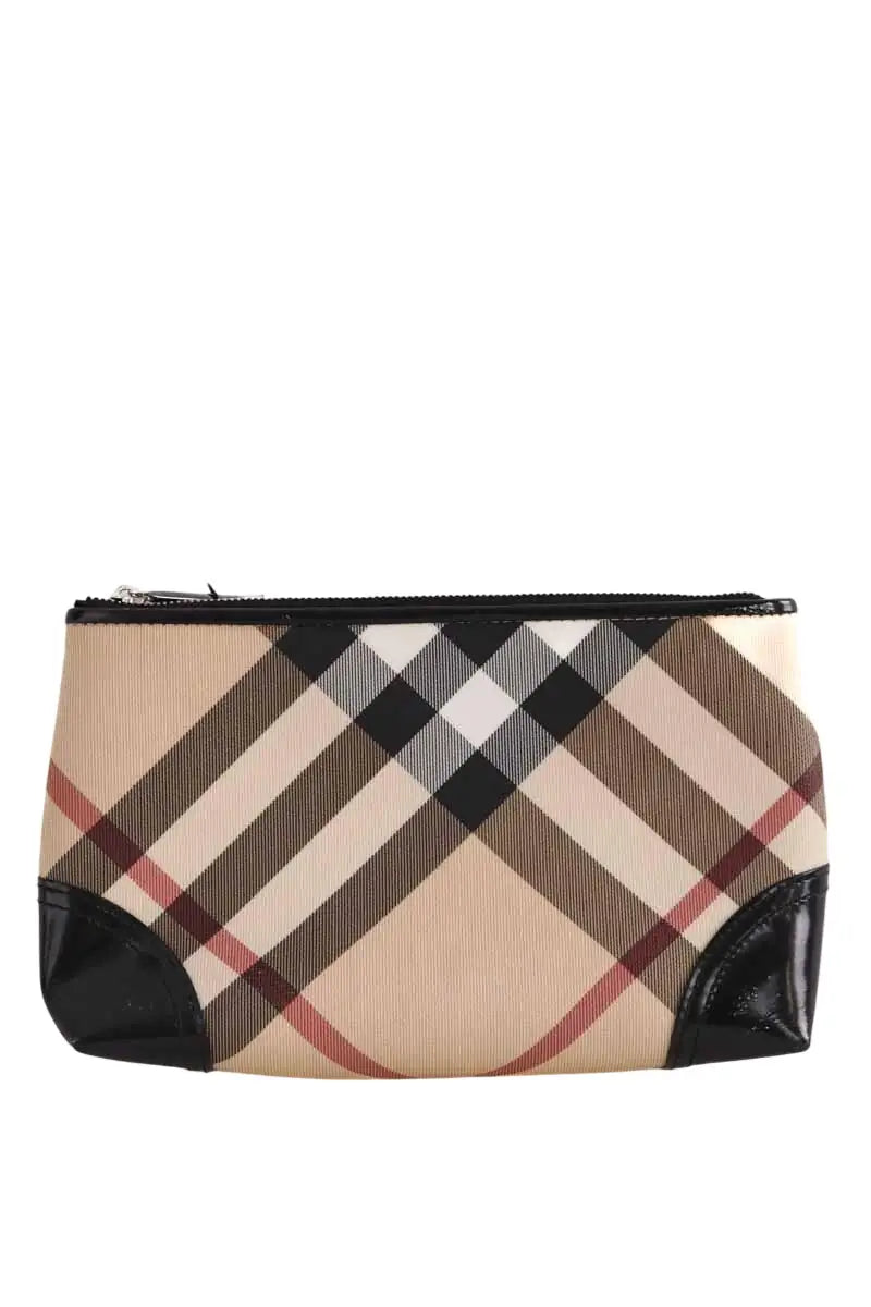 Pochette Burberry Beige en Cuir - Seconde Main