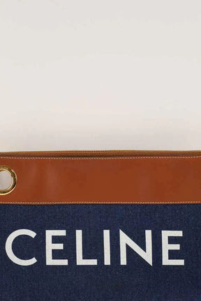 Pochette Celine Bleu en Coton