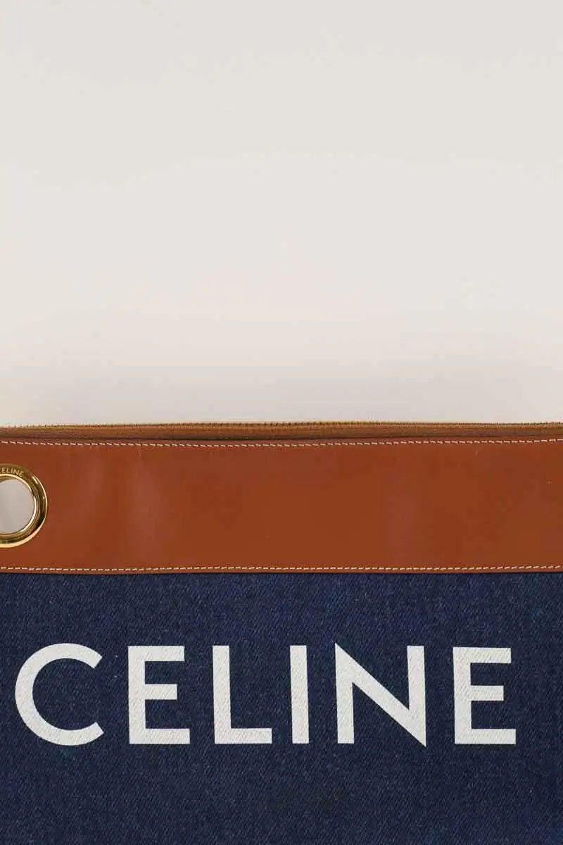 Pochette Celine Bleu en Coton