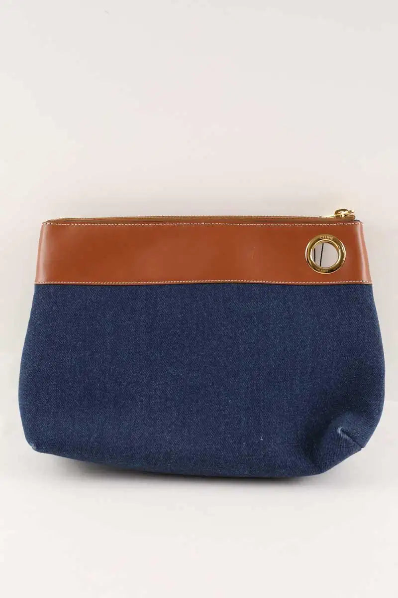 Pochette Celine Bleu en Coton