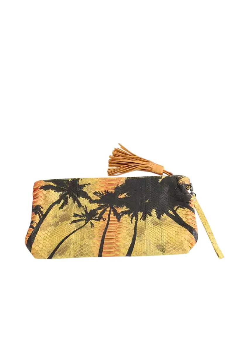 Pochette Claris Virot Jaune en Cuir - Seconde Main