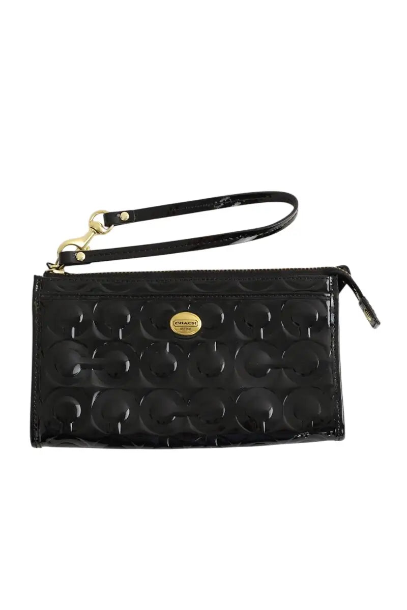 Pochette Coach Noir en Cuir verni - Seconde Main