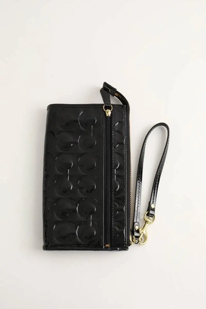 Pochette Coach Noir en Cuir verni