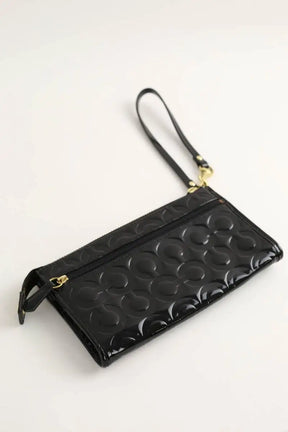 Pochette Coach Noir en Cuir verni