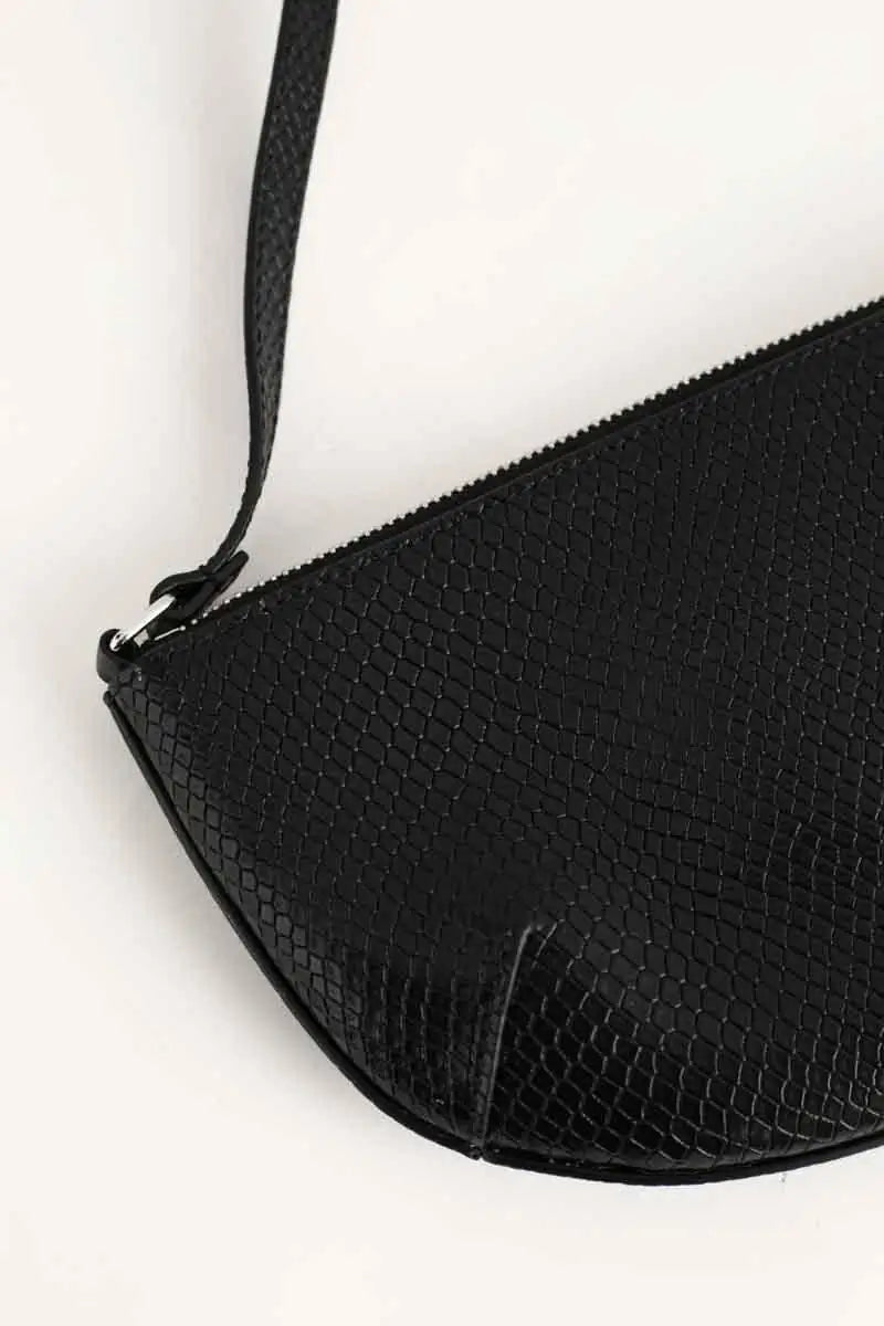 Pochette Courrèges Holly eclipse patchwork Noir en Cuir