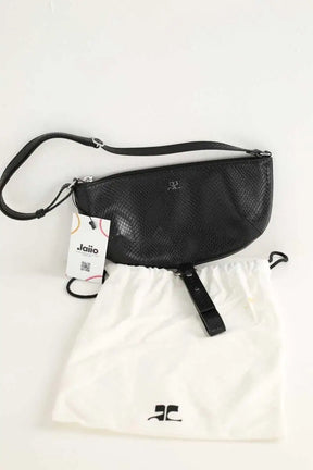 Pochette Courrèges Holly eclipse patchwork Noir en Cuir