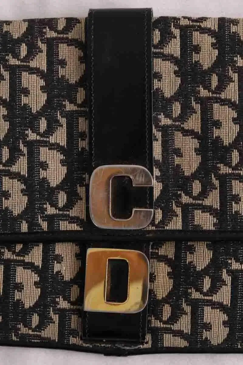 Pochette Dior Noir en Cuir