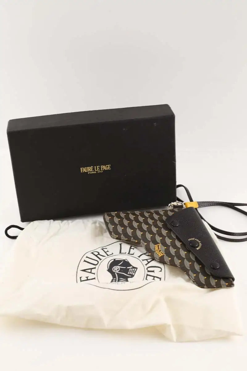 Pochette Fauré Le Page Pochette Cal 22 Noir en Cuir