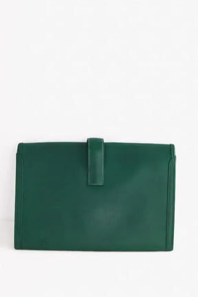 Pochette Hermès Jige Vert en Cuir