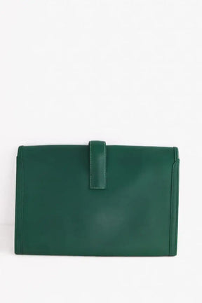 Pochette Hermès Vert en Cuir