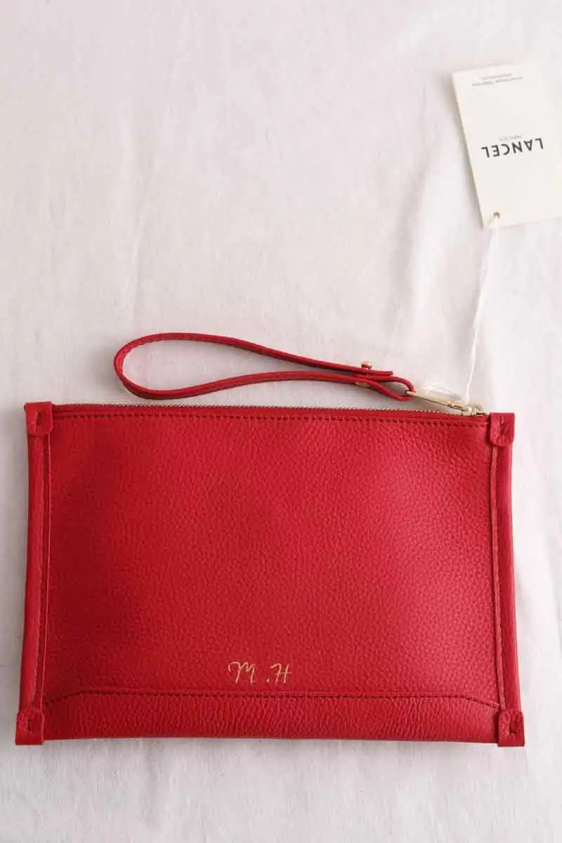 Pochette Lancel Rouge en Cuir