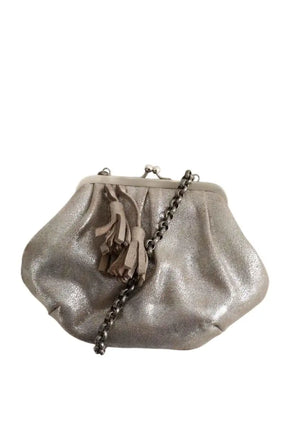 Pochette Paule Ka Argent en Cuir - Seconde Main