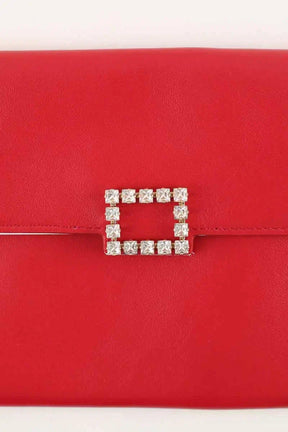 Pochette Roger Vivier Envelope clutch Rouge en Cuir