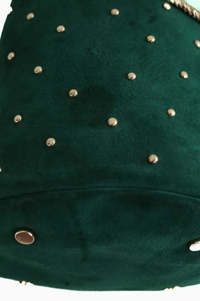 Pochette Sézane Hope Vert en Daim