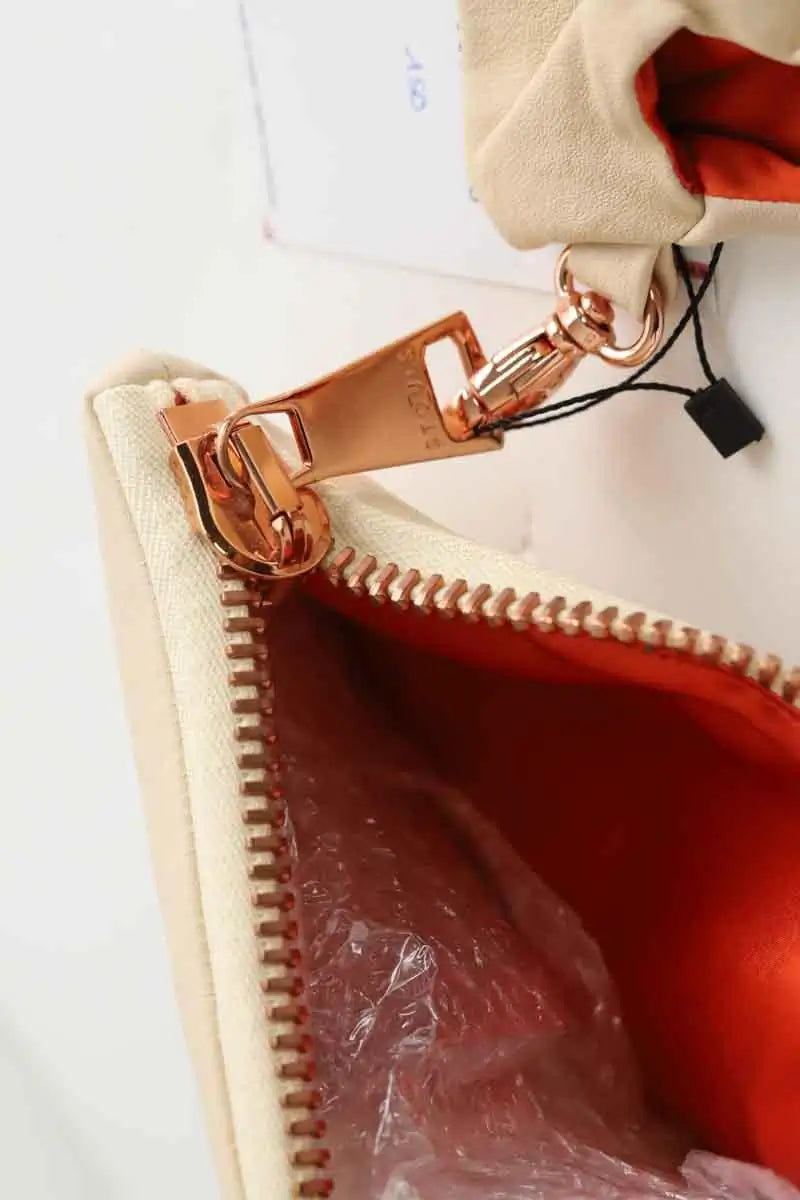 Pochette Stouls Beige en Cuir