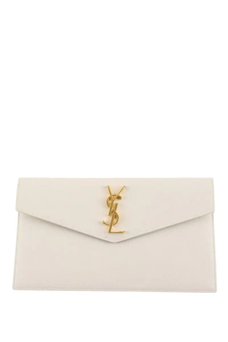 Pochette Yves Saint Laurent Uptown Pochette  Beige en Cuir - Seconde Main