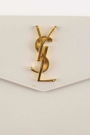 Pochette Yves Saint Laurent Uptown Pochette  Beige en Cuir