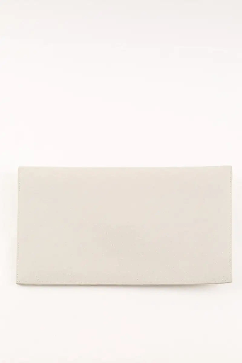 Pochette Yves Saint Laurent Uptown Pochette  Beige en Cuir