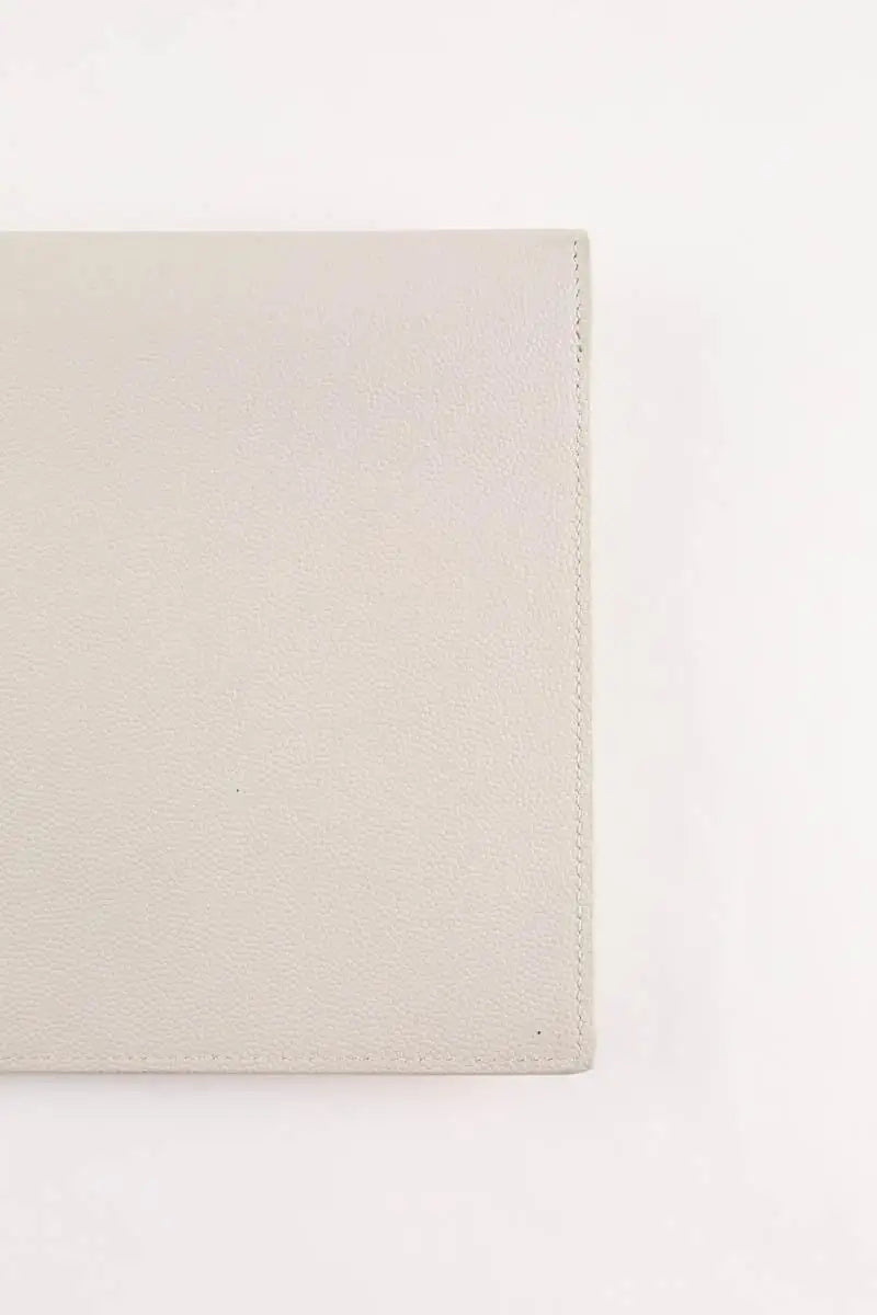 Pochette Yves Saint Laurent Uptown Pochette  Beige en Cuir