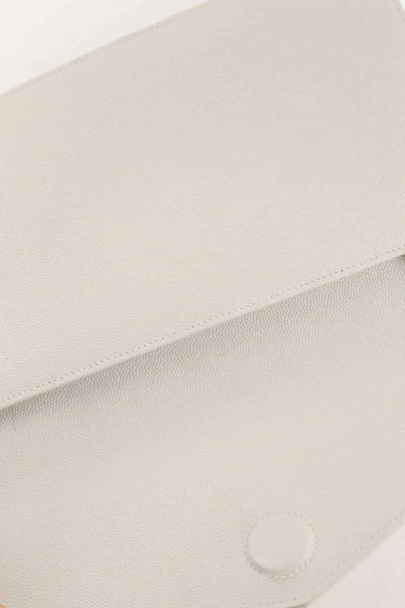 Pochette Yves Saint Laurent Uptown Pochette  Beige en Cuir