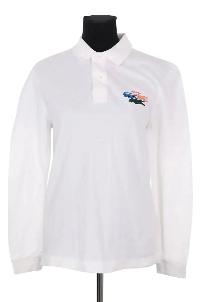 Polo Lacoste Blanc en Coton, taille L - Seconde Main