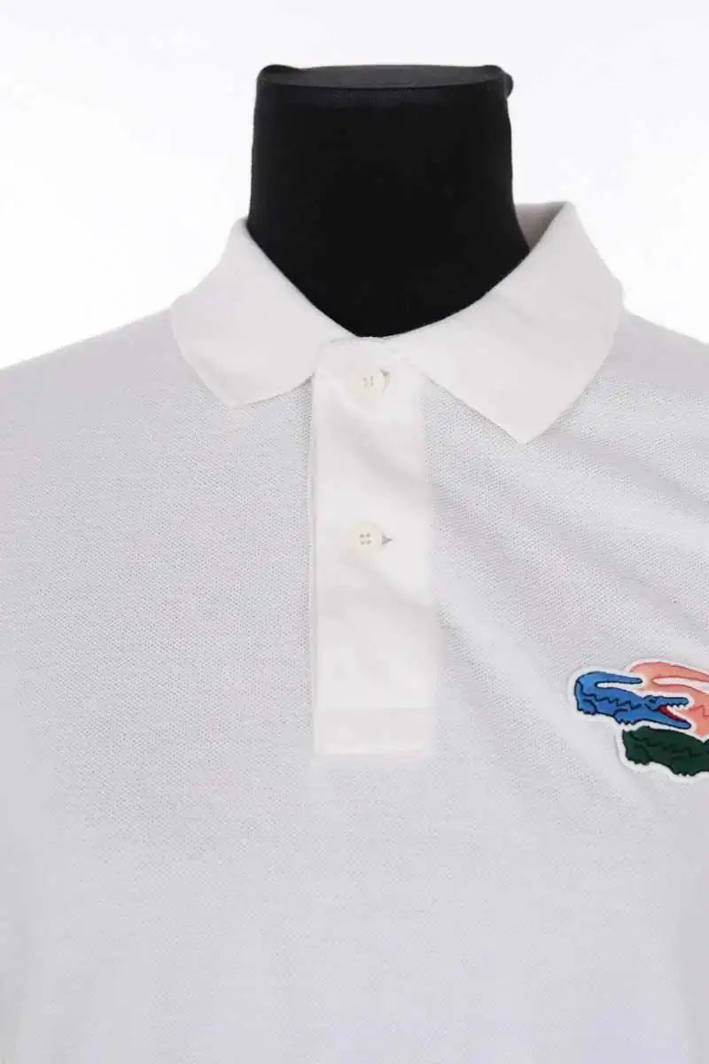 Polo Lacoste Blanc en Coton