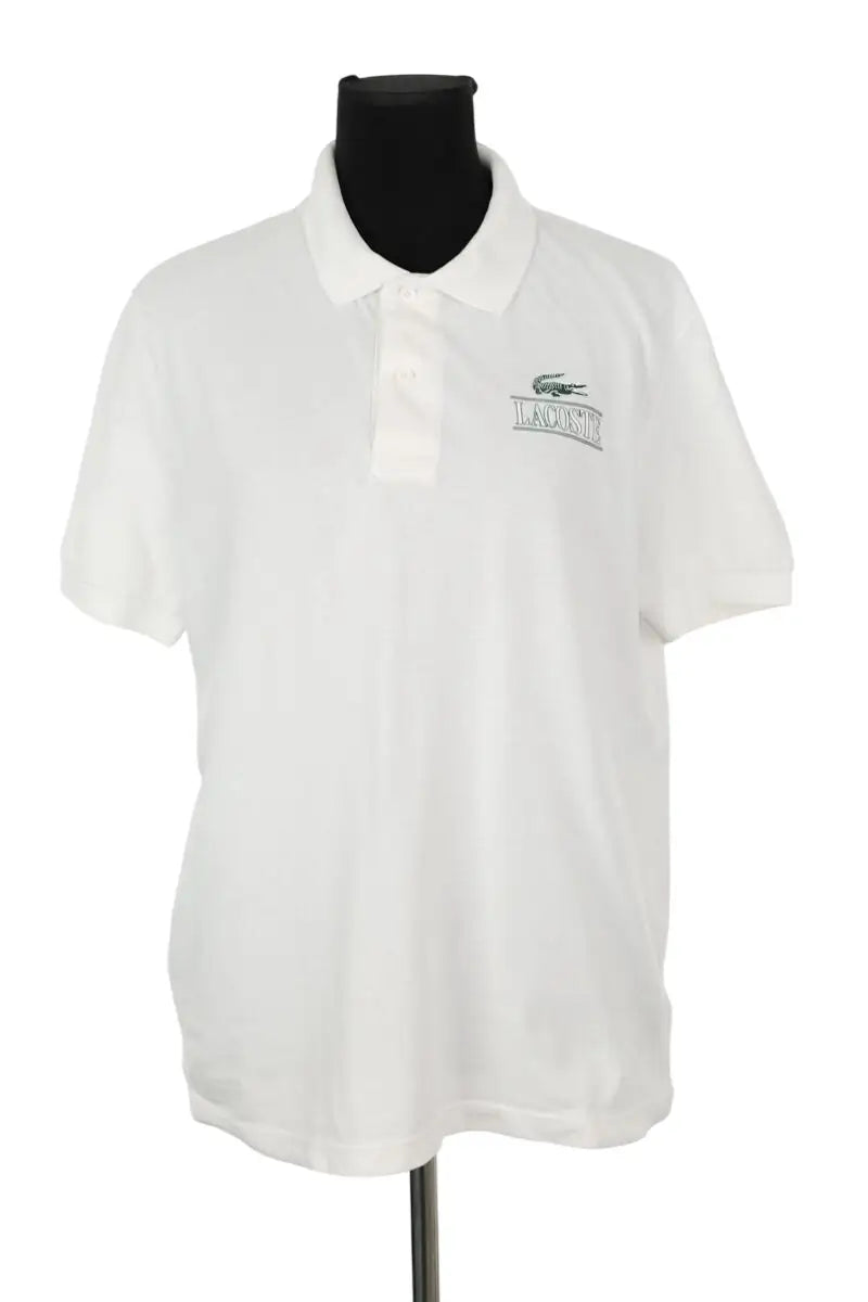Polo Lacoste Blanc en Coton, taille M - Seconde Main