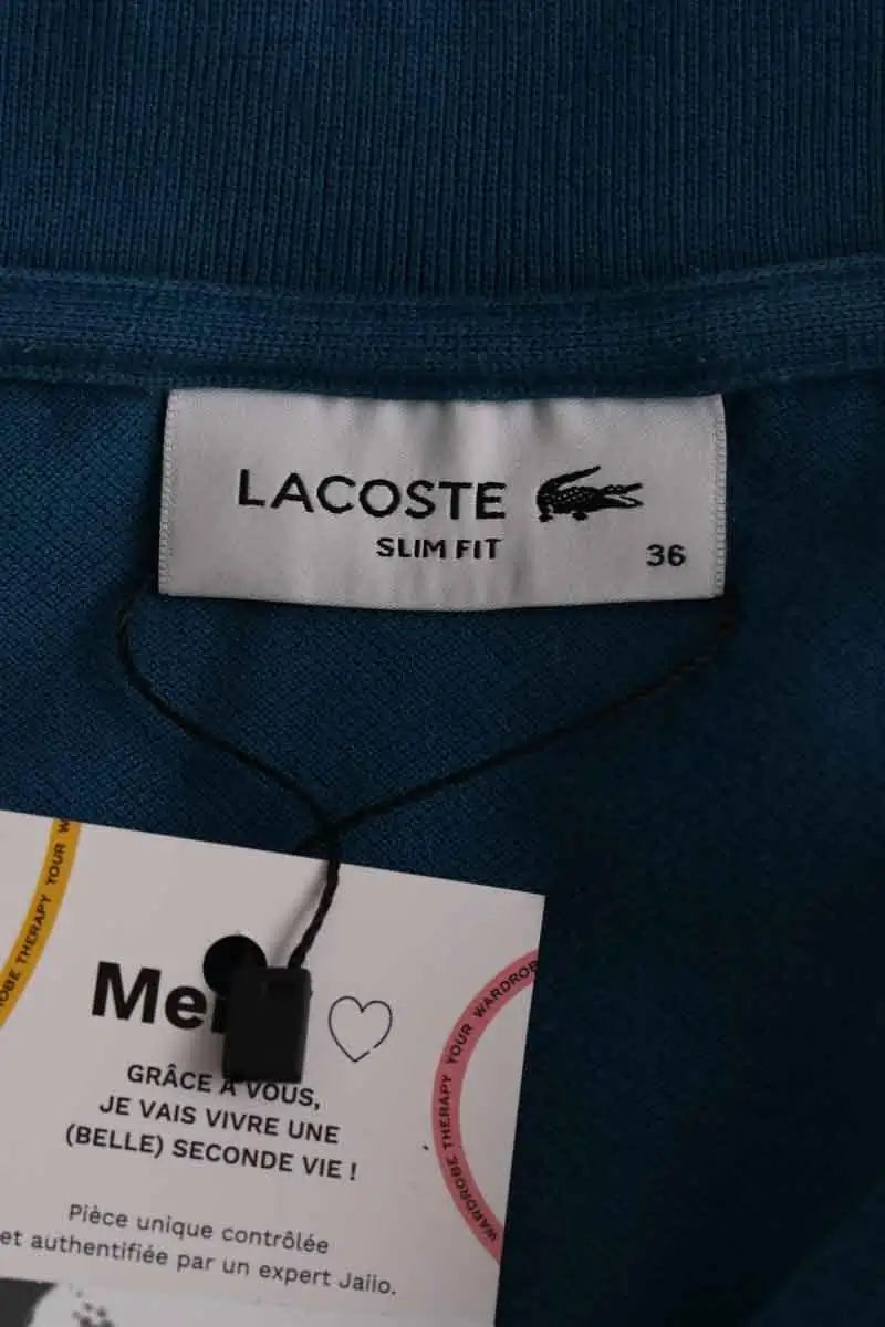 Polo Lacoste Bleu en Coton