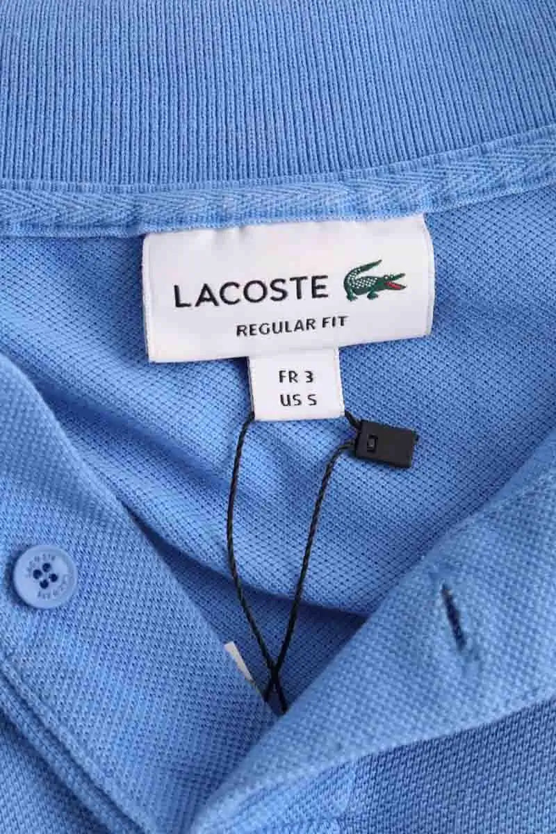 Polo Lacoste Bleu en Coton