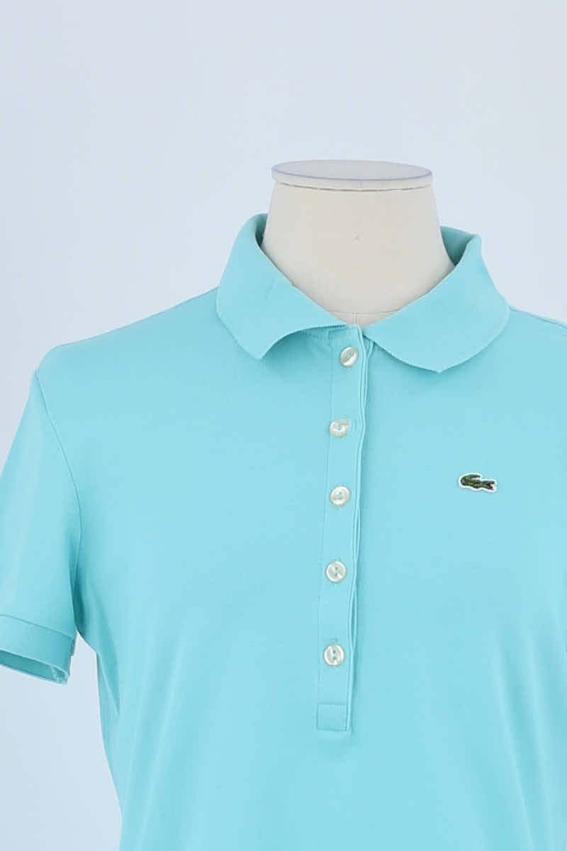 Polo Lacoste Bleu en Coton