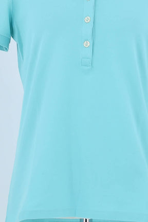 Polo Lacoste Bleu en Coton