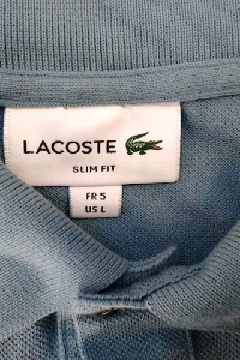 Polo Lacoste Bleu en Coton