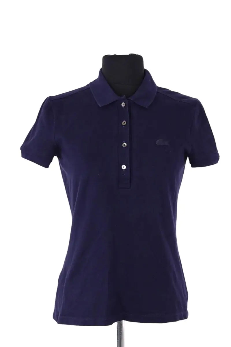 Polo Lacoste Marine en Coton, taille S - Seconde Main