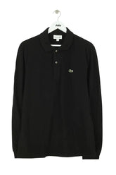 Polo Lacoste Noir en Coton, taille M - Seconde Main