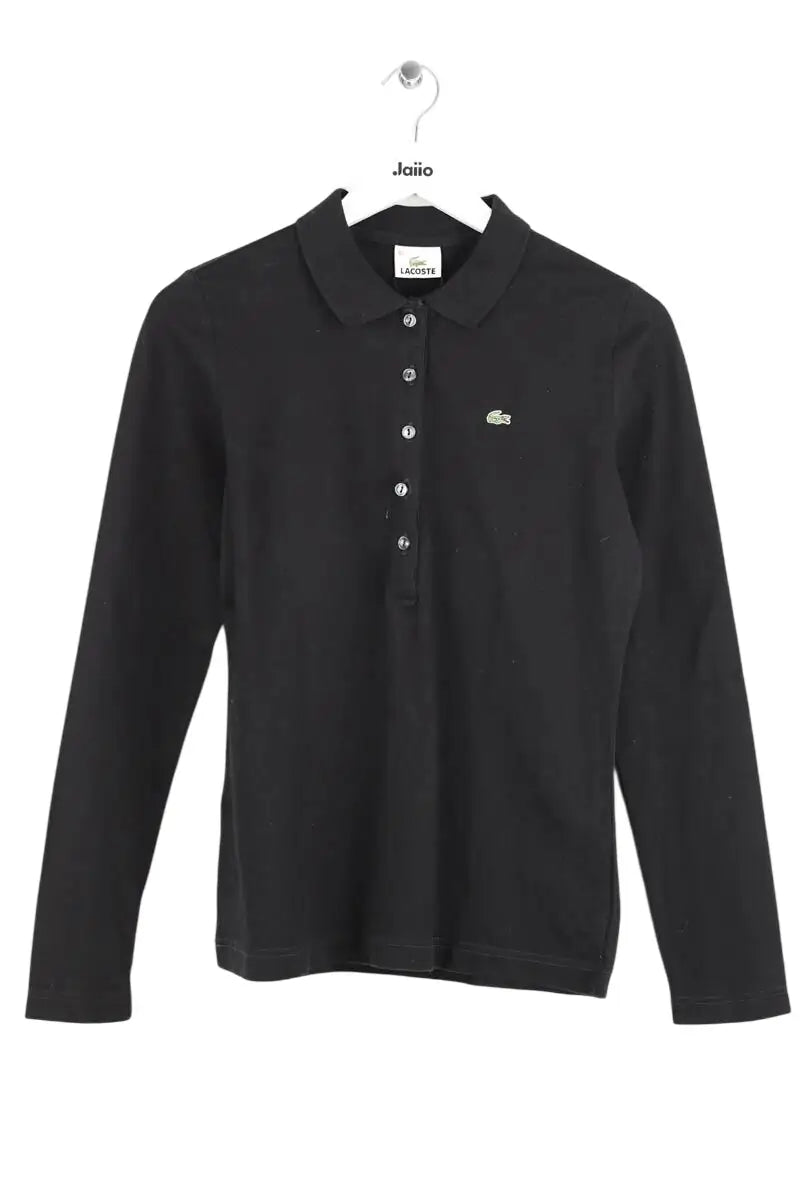 Polo Lacoste Noir en Coton, taille XL - Seconde Main