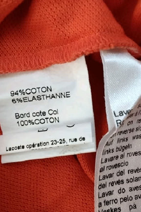 Polo Lacoste Orange en Coton