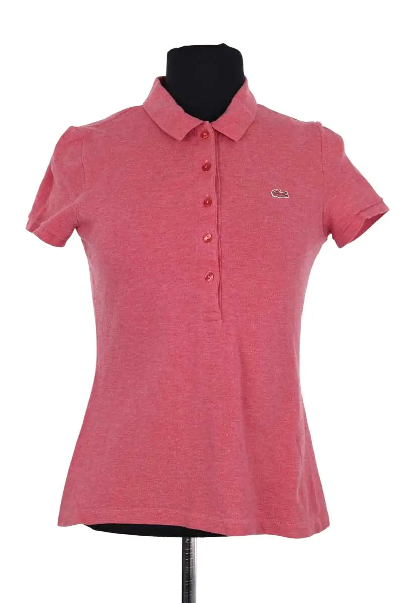 Polo Lacoste Rose en Coton, taille XS - Seconde Main