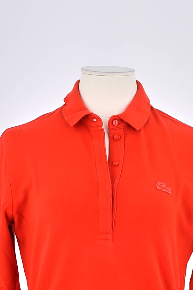 Polo Lacoste Rouge en Coton