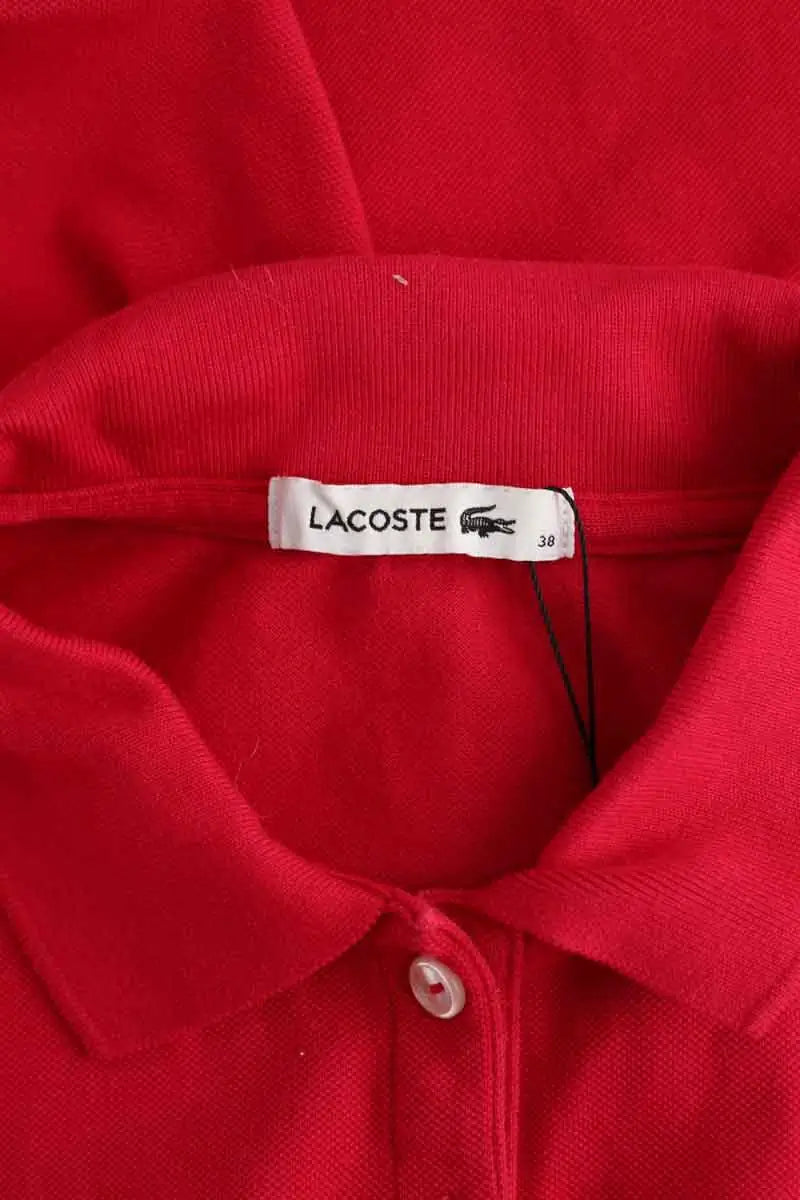 Polo Lacoste Rouge en Coton